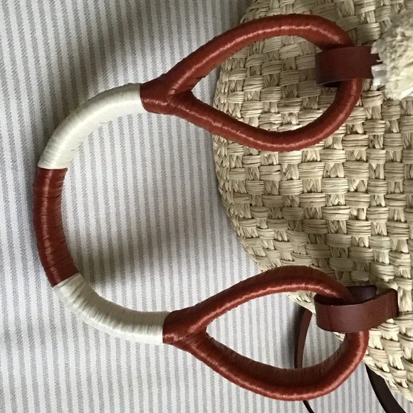 Johanna Ortiz Cream and Brown Woven Crossbody Bag - Picture 3 of 7